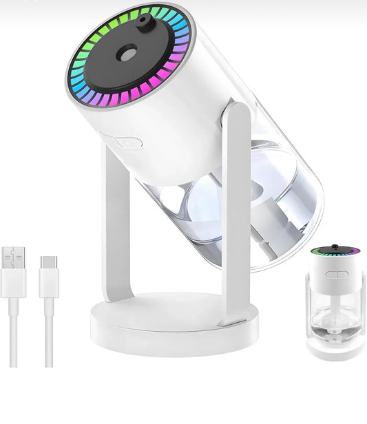 🌟 Yıldız Işıklı USB Hava Nemlendirici – Araç & Ev Kullanımına Uygun, Renkli Işık + Ayarlanabilir Açı 🌟
